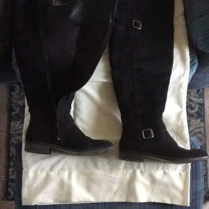 Black leather boots